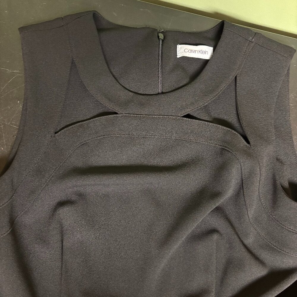 Calvin Klein Modern Dressy Black Jumpsuit Size 10 Stylish Women's Romper